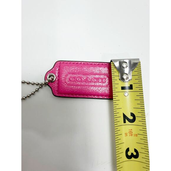 Coach Pink Hang Tag Leather Big Accessory Key Chain - Picture 5 of 6